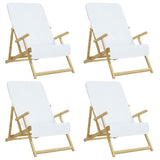 Beach Towels 4 pcs White 60x135 cm Fabric 400 GSM 3157050
