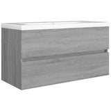 ZNTS Sink Cabinet Grey Sonoma 90x38.5x45 cm Engineered Wood 815655