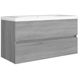 Sink Cabinet Grey Sonoma 90x38.5x45 cm Engineered Wood 815655