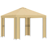 Gazebo 3 x 3 m Cream Polyester and Steel 190 gsm 900350