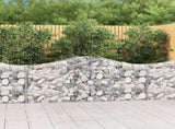 Arched Gabion Baskets 12 pcs 200x30x80/100 cm Galvanised Iron 3145419