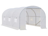 3.5 x 2 x 2 m Polytunnel Greenhouse, Walk-in Green House for Garden with Mesh Windows, Galvanised T3398P310902