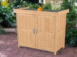 Small Shed, Wooden Garden Shed with Openable Hinged Roof and Removable Shelf, Outdoor Tool Storage T3398P318681