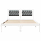 Bed Frame Light Grey 150 x 200 cm Solid Pine Wood 878183