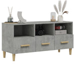 TV Cabinet Concrete Grey 102x36x50 cm Engineered Wood 812604