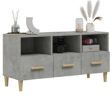 TV Cabinet Concrete Grey 102x36x50 cm Engineered Wood 812604