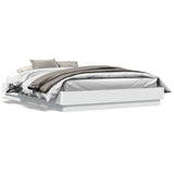 Bed Frame with LED without Mattress White 160x200 cm 3209779