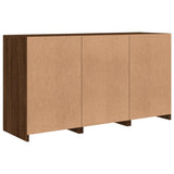 Sideboard with LED Lights Brown Oak 123x37x67 cm 3209064