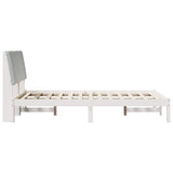 Bed frame White and light grey 120 x 200 cm Solid pine wood 878753