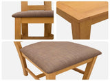 Dining Set 5 pcs Grey Solid Oak Wood 3430359