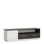 Zingaro 1 door 2 drawer wide TV cabinet in Grey and White 4335267