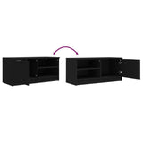 TV Cabinet Black 80x35x36.5 cm Engineered Wood 811468