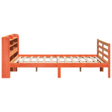 Bed Frame without Mattress Wax Brown 200x200 cm Solid Wood Pine 3306667