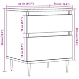 ZNTS Bedside Cabinets 2 pcs Artisan Oak 40x35x50 cm Engineered Wood 857399