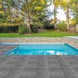 ZNTS Plastic Interlocking Deck Tiles, 9 Pack, 11.8"x11.8" Waterproof Flooring Tiles for Indoor and 47968490