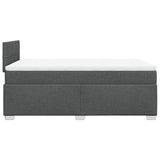 Box Spring Bed with Mattress Dark Grey 120x200 cm Fabric 3285856