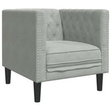 Living Room Couch 3 pcs Light Grey 194 x 74.5 x 70.5 cm Velvet 3385867
