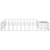 Dog Kennel Silver 19.36 m Steel 3082222