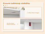Folding Dining Table, Drop Leaf Table for Small Spaces, Oval Tabletop for Dining Room, Ash T3398P343529