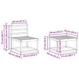 Outdoor Sofa Set 4 pcs White 189.5 x 122.5 x 73 cm 3387448