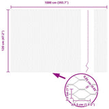 Hexagon Fence Silver 1.2 x 10 m Galvanised steel 42005646