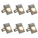 Outdoor LED Wall Lights 6 pcs 2 W Silver Square 45656