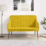 Bench Yellow 110x76x80 cm Velvet 351470