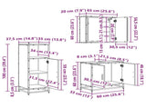 Bathroom Furniture Set 3 pcs Black Oak Engineered Wood 3402368