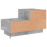 Bedside Cabinet with LED Lights Concrete Grey 70x36x40.5 cm 836780