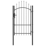 Garden Gate with Lock Woerden Grey 175 x 100 cm Steel 42008900