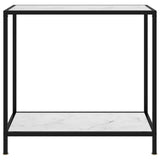 Console Table White 80x35x75 cm Tempered Glass 322833
