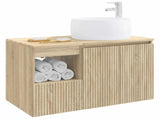 Bathroom Furniture Set 2 pcs Sonoma Oak Engineered Wood 3404096