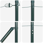 Fence Post Other 26 pcs Silver 3.2 x 3.2 x 180 cm Steel 3350179