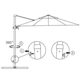 Cantilever Garden Parasol with Aluminium Pole Azure Blue 300 cm 46989