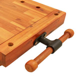 Workbench Tabletop with Vice 52x44x9,5 cm Solid Wood Acacia 353786