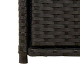 Garden Storage Cabinet Black 55x55x111 cm Poly Rattan 365559