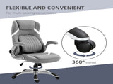 Linen-Look Office Chair, with Adjustable Height and Tension - Grey T3398P344420