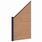 Fence Panel 6 pcs WPC and Aluminium Brown 3429388