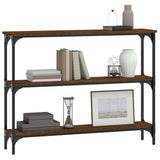 Console Table Brown Oak 100x22.5x75 cm Engineered Wood 834029