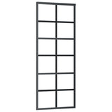 Sliding Door with Hardware Set ESG Glass&Aluminium 76x205 cm 3081956