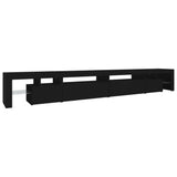 TV Cabinet Black Engineered Wood Large Lights TV Cabinet 3152803