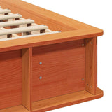 Bed Frame Wax Brown 120 x 190 cm Solid Pine Wood 3385729