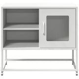 ZNTS TV Cabinet White 68x39x60.5 cm Steel 853391