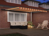 Retractable Awning Yellow and Orange 300 x 250 cm Fabric 3329966