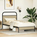 Bed Frame without Mattress 80x200 cm Sonoma Oak Engineered Wood 4100401