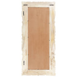 Mirror White 110x50 cm Solid Mango Wood 321634