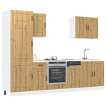 ZNTS 7 Piece Kitchen Cabinet Set Kalmar Artisan Oak Engineered Wood 3314770