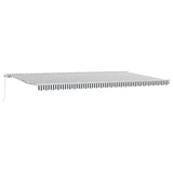Manual Retractable Awning Anthracite&White 500x300 cm 3216033