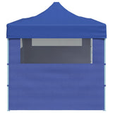 Gazebo Blue Polyester, Steel 3 x 6 m Collapsible Gazebo 41583