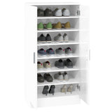 Shoe Cabinet High Gloss White 55x35x108 cm Engineered Wood 342667